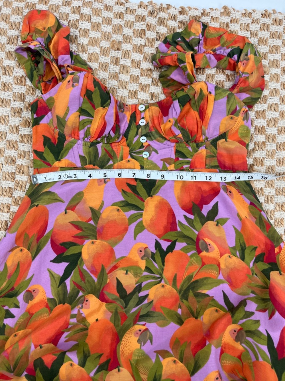 Farm Rio Mango Macaws Maxi Dress Medium - Picture 7 of 15